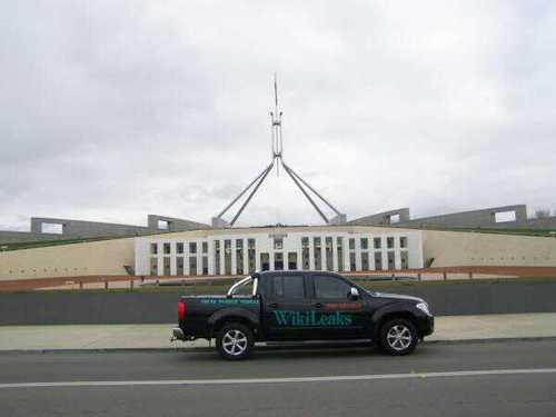 Truth Pursuit Vehicle, raising awareness of #WikiLeaks & #Assange. See also #WikiLeaksFleet and the original @WikiLeaksTruck.