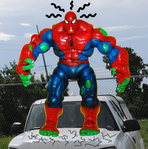 SPIDER-HULK NOT UNDERSTAND fancy things like car, airplane, electricity... SPIDER-HULK only understand PHOTOGRAPHY! RP account: SH, photojournalist at-LARGE!