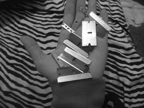 One cut. Two cuts. Three cuts. Four. Five cuts. Six cuts. Blood on the floor.
ED/SelfHarmObsessive/Suicidal/Anxiety/Depression/OD habbits & Addiction.