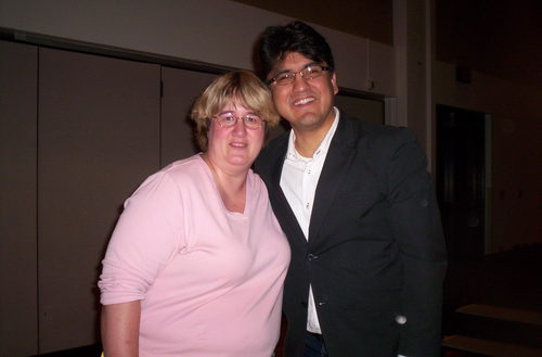 Single, English teacher (grades 7-10), and that's Sherman Alexie w/ me in the pic