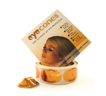 Eyecones are the ultimate eye protection from both UVA and UVB - for use when tanning on indoor sunbeds and when spray tanning. High Quality... Low Prices!