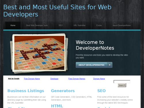 Web Development Tools, SEO Tips & Tools, Online Generators, Top Online Directories, and more.