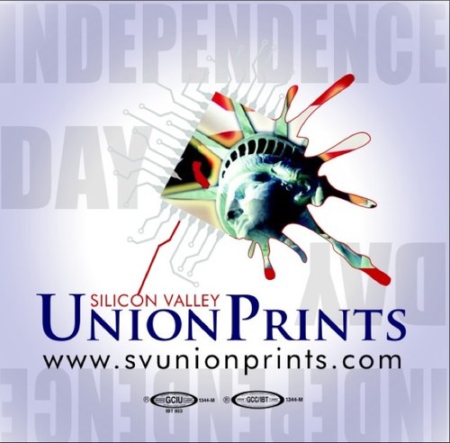 Progressive union print shop located in the heart of Silicon Valley. Owned & operated by Young Democrats. Proud members of Teamsters Local 853.