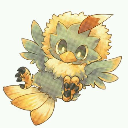 A newly hatched Rufflet, is shy but curious, loves Apples  Trainer: @Bluepkmn ,,Male