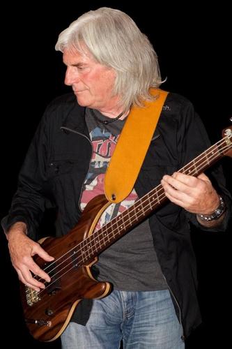 Bass player with the Sharpees Band