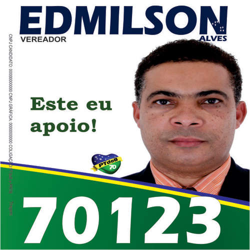 Vereador Edmilson Alves 70123, Este eu Apoio