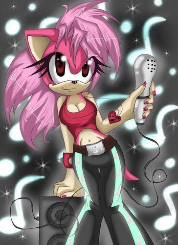 An eggplant-colored anthropomorphic hedgehog with orchid spikes and hair of the same color /Single/ Daugher: @shadowmaria50 /