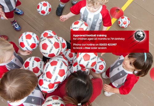 We provide girls and boys from 18 mths - 7th birthday a fun introduction to sport in a pressure free environment. Phone 01633421997 to book free taster.