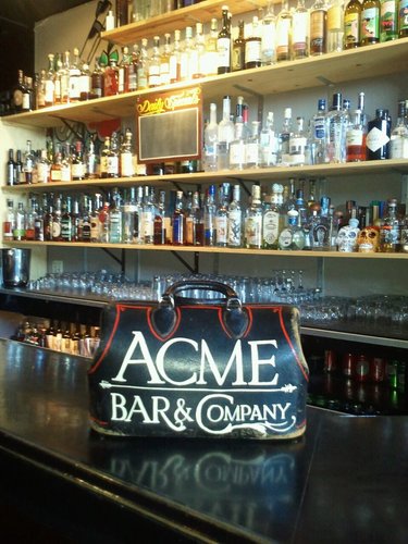 Acme Bar & Co. is a friendly neighborhood tavern featuring an extensive liquor selection focused on craft distillers and rare offerings located in Berkeley, CA.