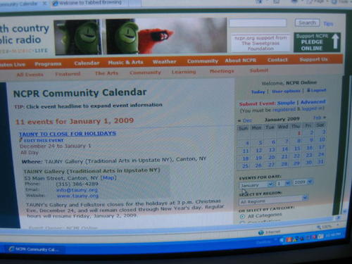 NCPR Calendar