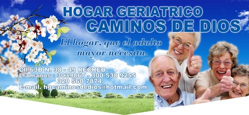 hogar geritrico caminos de dios,es un sitio en barranquilla,que cuidamos al adulto mayor,enfermeras,alimentacion,aseo personal,recreacion, ymucho mas servicios.