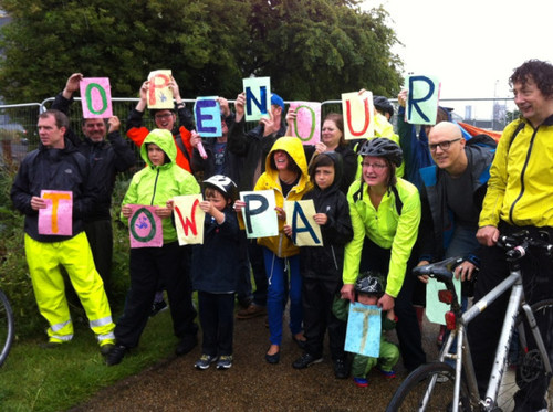 Users of the Lea towpath in East London. Campaigning for a decent walking & cycling legacy around the Olympic Park.