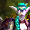 A newly-minted Balance Druid of the Cenarion Circle, trying to get the feathers out of her hair. [WrA Twitter Project]