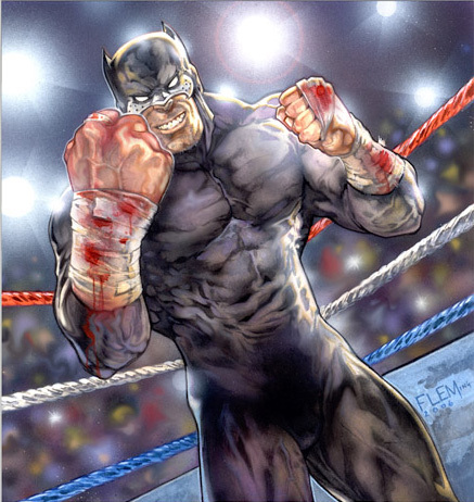 Former heavyweight boxer, using fists to solve the world's problems.
