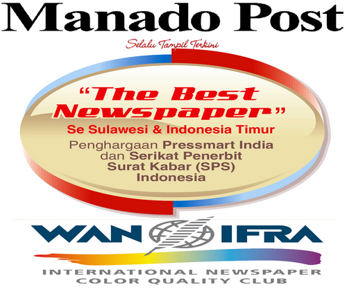 Manado Post Grup Jawa Pos. Motto: Torang pe Koran. Nomor 1 di Sulawesi Utara.