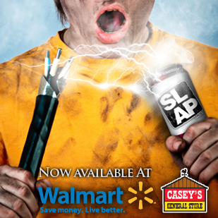 Slap Energy Drinks Multi Stage Energy Supplement. Available at Walmart and Casey's General Store.