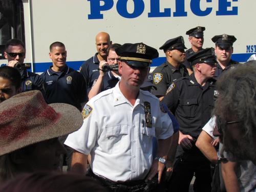 Commanding Officer of NYPD's 1st Precinct, Deputy Inspector Edward J. Winski. I eat Occupiers for breakfast. If I collar you, you've been officially Winski'd