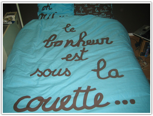 Messie de la couette.