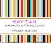 KAY TAN is a SF/Bay Area Mobile Tanning service that provides clients a FAB TAN! 
http://t.co/pTGPqcPFan http://t.co/B3DThVg9OO