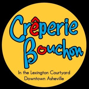 Located in the Lexington Courtyard in downtown Asheville!! Enjoy a crepe, some wine, or a bucket of beer!!