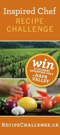 If cooking and creating recipes is your passion, we invite you to submit your favourite recipe for your chance to Win a Culinary Adventure for 2 in Napa Valley!