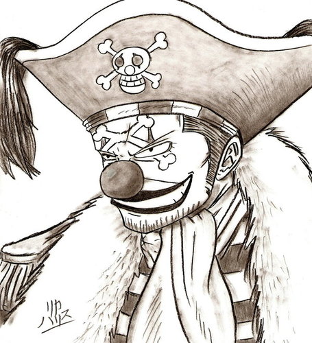 Captain of the Buggy Pirates! WHAT DID YOU SAY ABOUT MY NOSE!!
