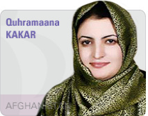 Quhramaana #Kakar, leading figure in #women #empowerment & #peacebuilding, is #Afghanistan's candidate for #UN's Role Model for #Peace Award. Support!