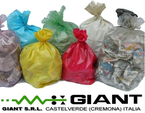GIANT srl sacchi per raccolta differenziata in Polietilene e Biodegradabili e Compostabili  per Raccolta Differenziata, Nettezza Urbana, Rifiuti e Spazzatura