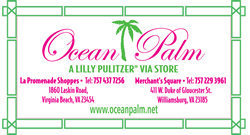 Ocean Palm is Virginia’s only Lilly Pulitzer Signature Store located in Virginia Beach, Virginia. https://t.co/xJE434lXr4