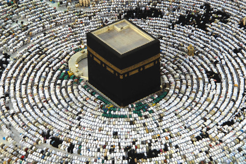 The Kaaba (Ka'ba) is the holiest place in Islam and it is the symbolic locus of the faithfuls around the world