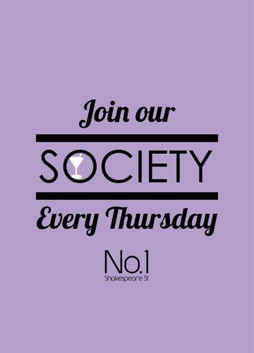 The only place to be on a Thursday night!! Society is a brand new night in Stratford-upon-Avon, come and join our society!! @no1shakespeare #party