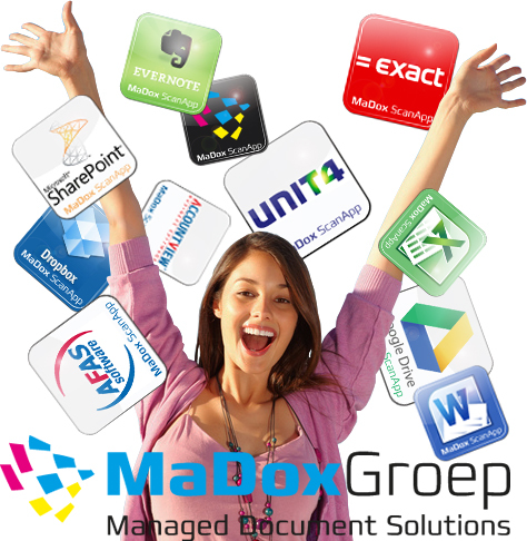 Gecertificeerde Scankoppelingen naar #Exact #Unit4 #Afas #HyarchisNet #GoogleApps #Sharepoint en meer. | Print- & Doc Management | Multifunctionals | Kyocera |