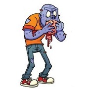 Zombies exist with one purpose - to feed on the flesh of the living. Everyone is a zombie for something - sex, drugs, bad reality TV. We're zombies for zombies.