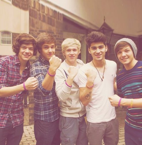 One direction. I would walk through the desert, I would walk down the isle. I would swim all the oceans just to see you smile! amo a los 5 locos de la escalera♥