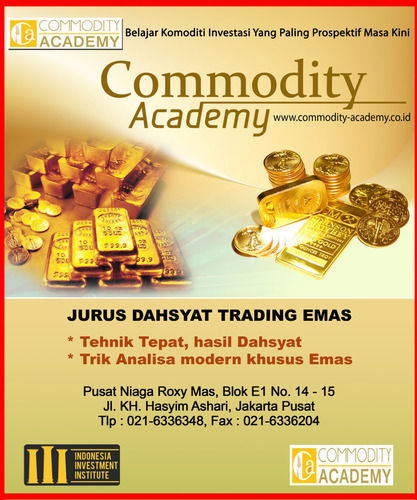ComodityAcademy's profile picture. Mempelajari Trik Jitu Cara-cara Investasi Emas Yang Menguntungkan.
Selain itu Berbagai Komoditi Lain Baik Komoditi Tambang Maupun Pertanian dan Perkebunan.