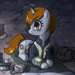 Tweeting parts of the whole Fallout: Equestria story, pushed through DadaDodo. Created by @Mezgrman.