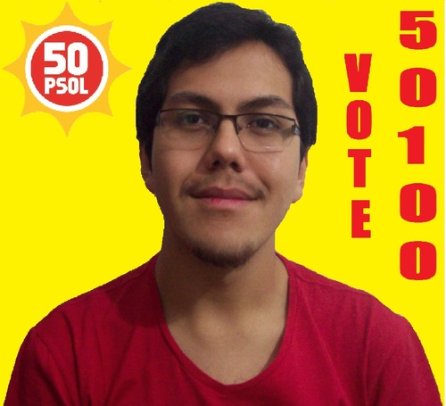 Sou candidato a vereador por Taboão da Serra pelo PSOL-50, porém minha candidatura é do povo, da juventude, pois só assim se faz mudança, com, para e pelo povo.