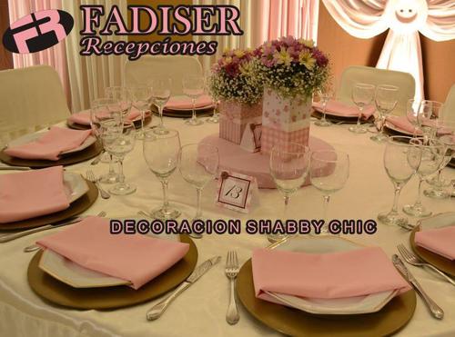 Empresa familiar dedicada a los Servicios Gastronómicos, alquileres, decoraciones y otros. Iturbe 1503 - Tel: 391-301 - fadiserecepciones@hotmail.com