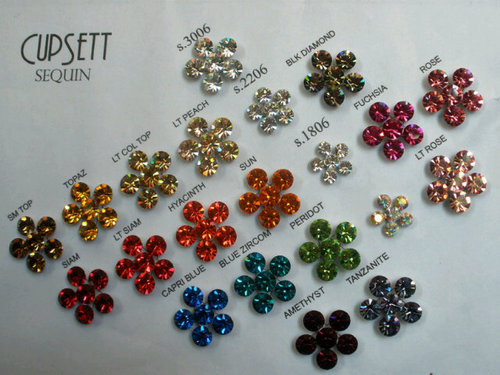 Available; Cupsett Crystal,  Sew On With Hole & Claw, Hot Fix, Montee's, Cup Chain & Trimming. Genuine Czech Crystal For Hijabs