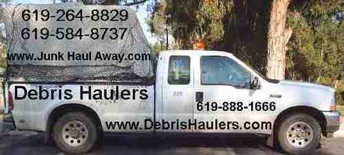 We are the debris haulers that pick-up your junk and appliances as well as dropping off a debris bin. 619-264-8829