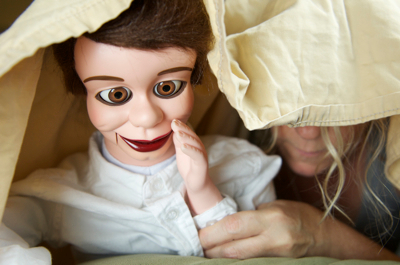 I perform socially-mediated ventriloquism w/ artist T. Foley.