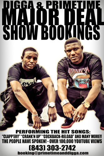 One 1/2 of Charleston's SC Hottest Rap Groups PRIMETIME & LIL DIGGA for official booking call or text 843 304 9490..Support the Clapp'eryMovement!!!! #Thankz