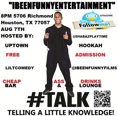 TDaComicPromo's profile picture. I'm an underground comic from Houston, grinding to the top. Follow @TDaComic @IBEENFUNNY @LilTComedy