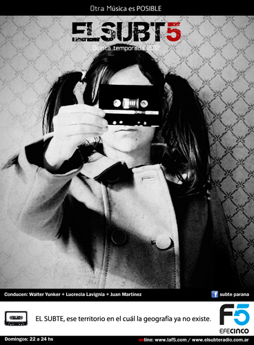 SubteRdaio's profile picture. Programa radial que presenta la otra música, la que esta ausente diariamente en el éter y que merece ser escuchada. El Subte te recomienda cultura sonica.