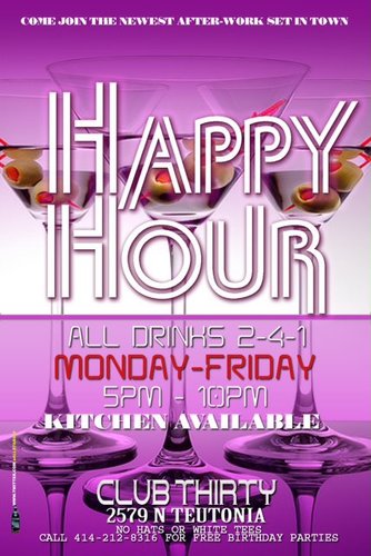 club30mke's profile picture. Every Night -

Free Birthday Parties w/ Bottle of champagne and 10 person list - Call for more details

Free Jello Shots b4 Midnight