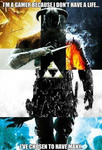 I game, drink, go out and work, 4 elements of my life!