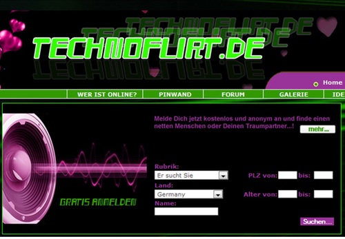 Die Webside technoflirt.de ist speziell für den Fan der elektronischen Musik gedacht, aber natürlich auch für alle anderen. Hier kann man Gleichgesinnte treff