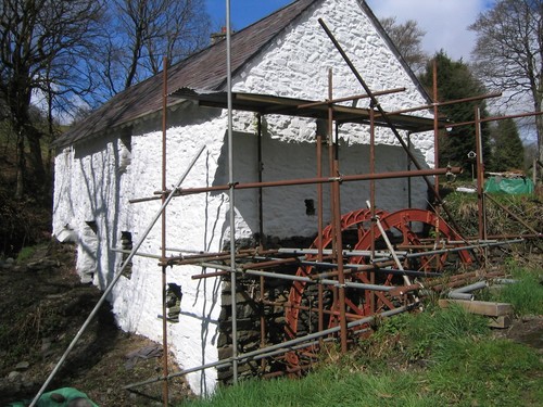 Restoring an oat mill near Aberystwyth.