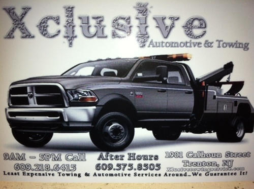 XclusiveTowing's profile picture. Xclusive Towing & Automotive is a towing company in Trenton NJ. We guaranteed low prices and great friendly service.