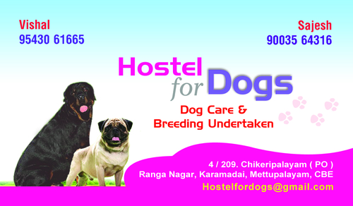 HostelForDogs's profile picture. Pet shop, boarding ,Training , grooming center for Dogs with pickup & drop Facility